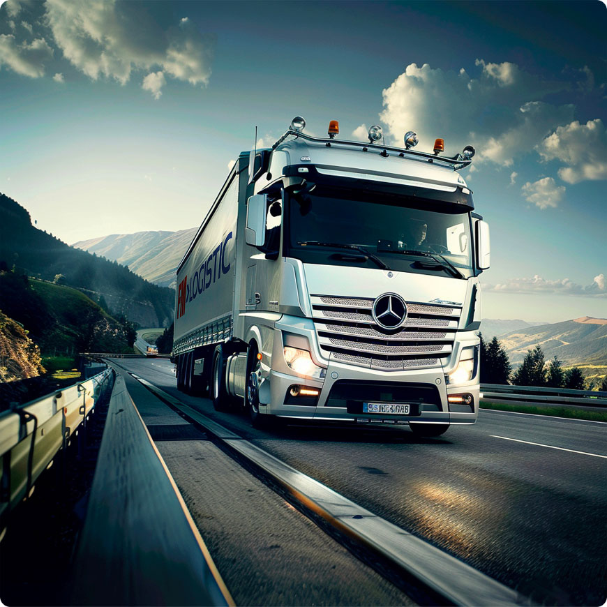 Section-1-Automotive-transport - FM Logistic truck on the road