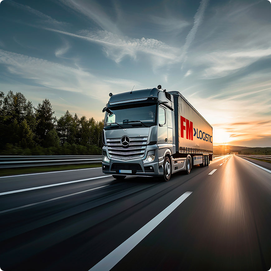 Section-2-key-features - FM Logistic truck on the road